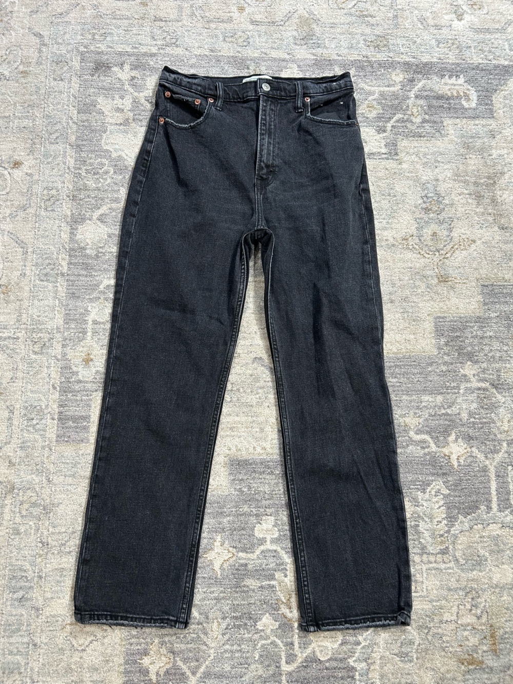 Abercrombie & Fitch Vintage Stretch Ultra High Rise Jeans Black Size 28 6R